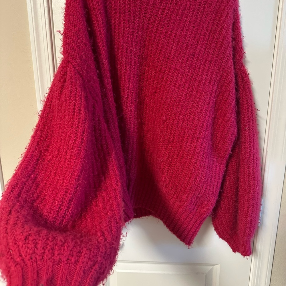 A New Day Raspberry Sweater with Balloon Sleeves! - Picture 3 of 6